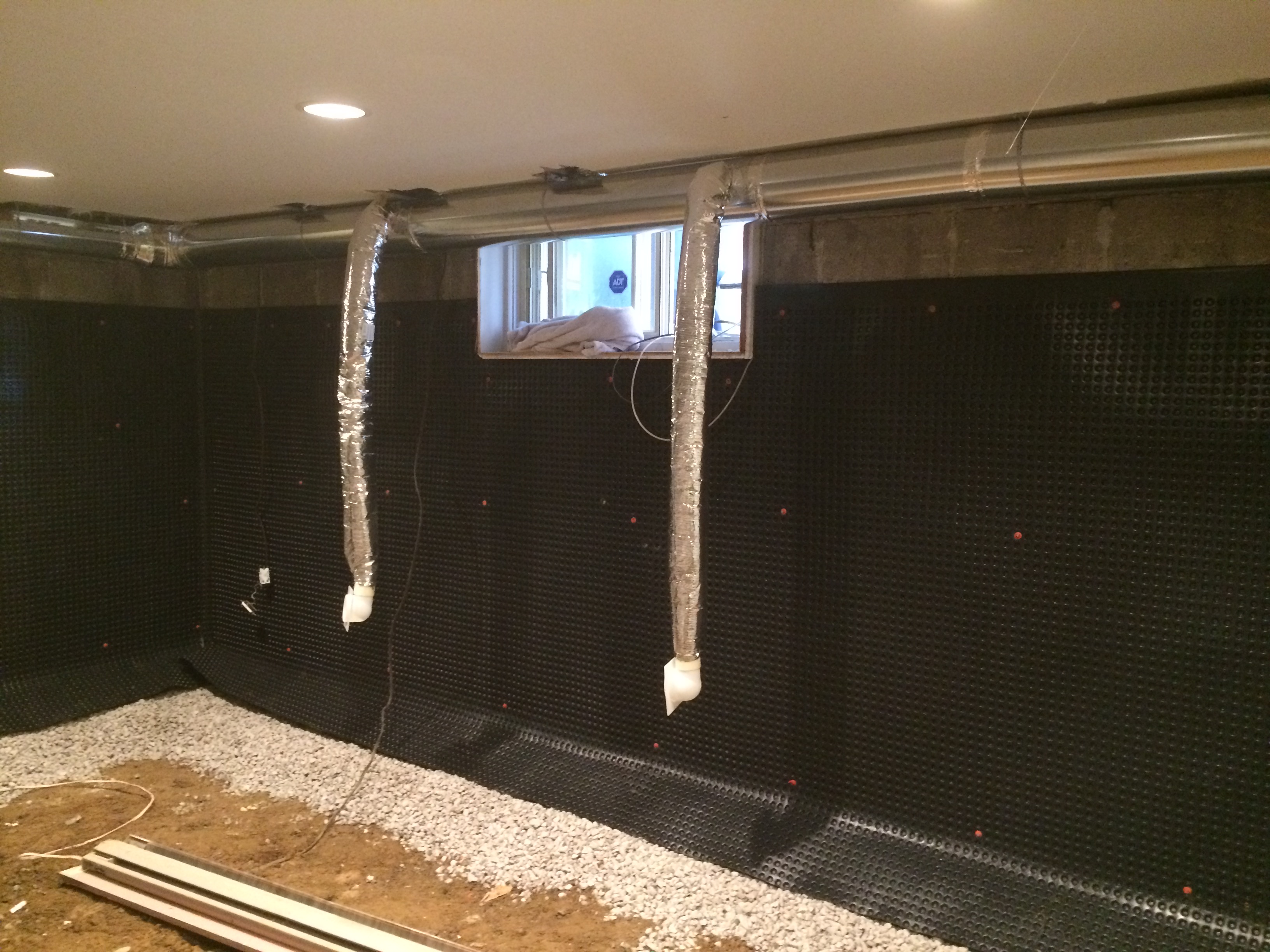 Foundation waterproofing membrane installed by Tricon Ontario Inc.